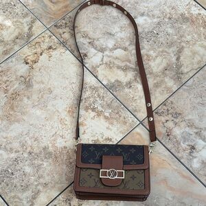 Louis Vuitton Black and Brown Crossbody Bag